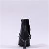 Hispanitas Paris Turn Up Heel Ankle Boot - Black Leather